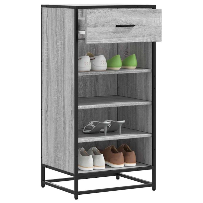 vidaXL Scarpiera Grigio Sonoma 48x38x97,5 cm in Legno Multistrato