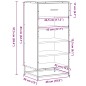 vidaXL Scarpiera Grigio Sonoma 48x38x97,5 cm in Legno Multistrato