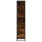 vidaXL Armadietto Bagno Rovere Fumo 35x37,5x166cm in Legno Multistrato