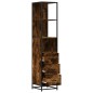vidaXL Armadietto Bagno Rovere Fumo 35x37,5x166cm in Legno Multistrato