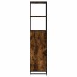 vidaXL Armadietto Bagno Rovere Fumo 35x37,5x166cm in Legno Multistrato