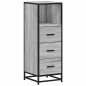vidaXL Armadietto Bagno Grigio Sonoma 35x37,5x100 cm Legno Multistrato