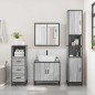 vidaXL Armadietto Bagno Grigio Sonoma 35x37,5x100 cm Legno Multistrato