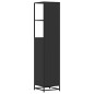 vidaXL Armadietto da Bagno Nero 35x37,5x166 cm in Legno Multistrato