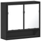vidaXL Armadietto Specchio da Bagno Nero 65x20x60 cm Legno Multistrato vidaXL Armadietto Specchio da Bagno Nero 65x20x60 cm Legno Multistrato