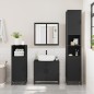 vidaXL Armadietto Specchio da Bagno Nero 65x20x60 cm Legno Multistrato vidaXL Armadietto Specchio da Bagno Nero 65x20x60 cm Legno Multistrato