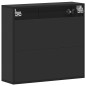 vidaXL Armadietto Specchio da Bagno Nero 65x20x60 cm Legno Multistrato vidaXL Armadietto Specchio da Bagno Nero 65x20x60 cm Legno Multistrato