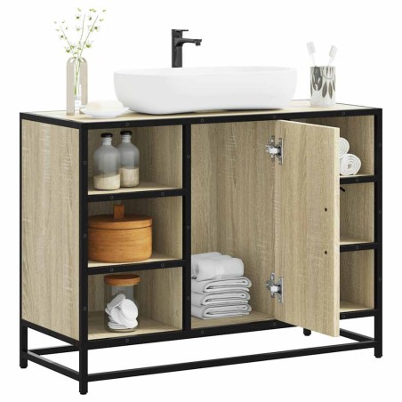 vidaXL Mobile Lavabo Bagno Rovere Sonoma 60x30x60 cm Legno Multistrato