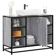 vidaXL Mobile Lavabo Bagno Grigio Sonoma 60x30x60 cm Legno Multistrato