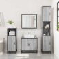 vidaXL Mobile Lavabo Bagno Grigio Sonoma 65x33x60 cm Legno Multistrato