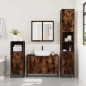 vidaXL Mobile Lavabo Bagno Rovere Fumo 90x33x60 cm Legno Multistrato vidaXL Mobile Lavabo Bagno Rovere Fumo 90x33x60 cm Legno Multistrato