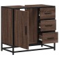 vidaXL Mobile Lavabo Bagno Rovere Marrone 65x33x60cm Legno Multistrato vidaXL Mobile Lavabo Bagno Rovere Marrone 65x33x60cm Legno Multistrato