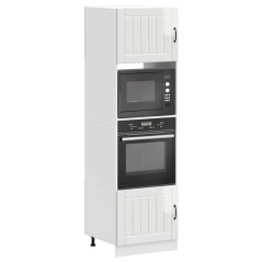 vidaXL Armadi Forno 2 pz Kalmar Bianchi Lucido in Legno Multistrato