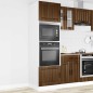 vidaXL Armadi Forno 2 pz Kalmar Rovere Marrone in Legno Multistrato