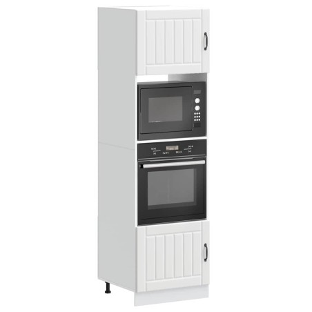 vidaXL Armadi Forno 2 pz Kalmar Bianchi in Legno Multistrato
