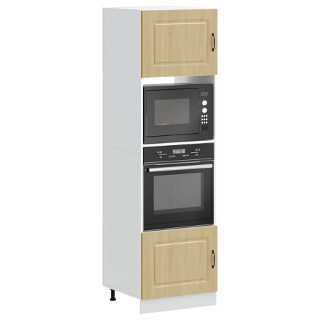 vidaXL Armadi Forno 2 pz Lucca Rovere Sonoma in Legno Multistrato