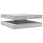 vidaXL Tavolino da Caffè Girevole a 360 Gradi Grigio 90x90x34,5 cm