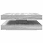 vidaXL Tavolino da Caffè Girevole a 360 Gradi Grigio 90x90x34,5 cm