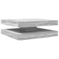 vidaXL Tavolino da Caffè Girevole a 360 Gradi Grigio 90x90x34,5 cm