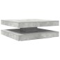 vidaXL Tavolino da Caffè Girevole a 360 Gradi Grigio 90x90x34,5 cm