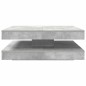 vidaXL Tavolino da Caffè Girevole a 360 Gradi Grigio 90x90x34,5 cm