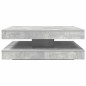 vidaXL Tavolino da Caffè Girevole a 360 Gradi Grigio 90x90x34,5 cm