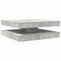 vidaXL Tavolino da Caffè Girevole a 360 Gradi Grigio 90x90x34,5 cm