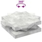 vidaXL Tavolino da Caffè Girevole a 360 Gradi Grigio 90x90x34,5 cm