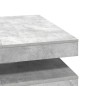 vidaXL Tavolino da Caffè Girevole a 360 Gradi Grigio 90x90x34,5 cm
