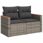 vidaXL Set Divano da Giardino 8 pz con Cuscini Grigio in Polyrattan vidaXL Set Divano da Giardino 8 pz con Cuscini Grigio in Polyrattan
