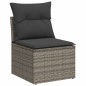 vidaXL Set Divano da Giardino 8 pz con Cuscini Grigio in Polyrattan vidaXL Set Divano da Giardino 8 pz con Cuscini Grigio in Polyrattan