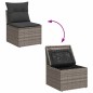 vidaXL Set Divano da Giardino 8 pz con Cuscini Grigio in Polyrattan vidaXL Set Divano da Giardino 8 pz con Cuscini Grigio in Polyrattan