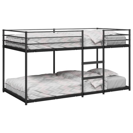 vidaXL Letto a Castello senza Materasso Nero 75x190 cm in Acciaio