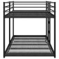 vidaXL Letto a Castello senza Materasso Nero 75x190 cm in Acciaio vidaXL Letto a Castello senza Materasso Nero 75x190 cm in Acciaio
