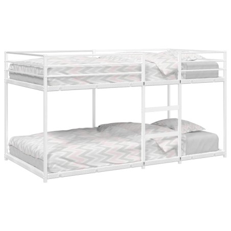 vidaXL Letto a Castello senza Materasso Bianco 75x190 cm in Acciaio