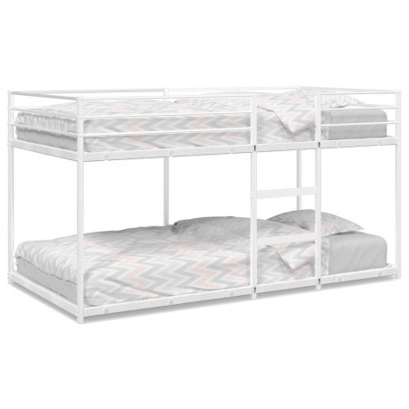 vidaXL Letto a Castello senza Materasso Bianco 75x190 cm in Acciaio