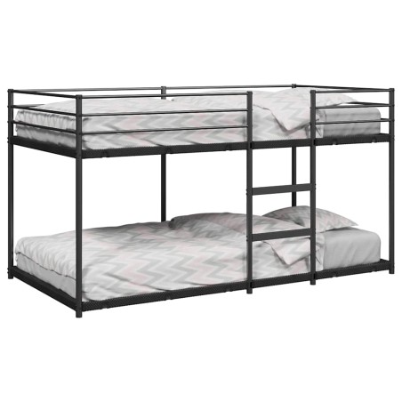 vidaXL Letto a Castello senza Materasso Nero 90x190 cm in Acciaio