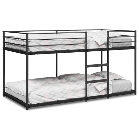vidaXL Letto a Castello senza Materasso Nero 90x190 cm in Acciaio