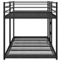 vidaXL Letto a Castello senza Materasso Nero 90x190 cm in Acciaio vidaXL Letto a Castello senza Materasso Nero 90x190 cm in Acciaio