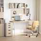 vidaXL Piano Scrivania 140x60x2,5 cm Rovere Massello Non Trattato vidaXL Piano Scrivania 140x60x2,5 cm Rovere Massello Non Trattato