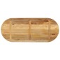 vidaXL Piano Tavolo 100x50x2,5 cm Ovale Legno Massello Grezzo di Mango vidaXL Piano Tavolo 100x50x2,5 cm Ovale Legno Massello Grezzo di Mango