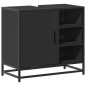 vidaXL Mobile Lavabo da Bagno Nero 65x33x60 cm in Legno Multistrato