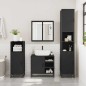 vidaXL Mobile Lavabo da Bagno Nero 65x33x60 cm in Legno Multistrato