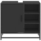 vidaXL Mobile Lavabo da Bagno Nero 65x33x60 cm in Legno Multistrato