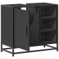 vidaXL Mobile Lavabo da Bagno Nero 65x33x60 cm in Legno Multistrato