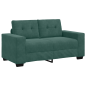Set di Divani a 2 Pezzi con Cuscini in Velluto Verde Scuro Set di Divani a 2 Pezzi con Cuscini in Velluto Verde Scuro