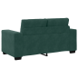 Set di Divani a 2 Pezzi con Cuscini in Velluto Verde Scuro Set di Divani a 2 Pezzi con Cuscini in Velluto Verde Scuro