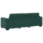 Set di Divani a 2 Pezzi con Cuscini in Velluto Verde Scuro Set di Divani a 2 Pezzi con Cuscini in Velluto Verde Scuro
