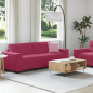 vidaXL Set Divano a 2 Pezzi con Cuscini in Velluto Rosso Vino