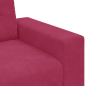 vidaXL Set Divano a 2 Pezzi con Cuscini in Velluto Rosso Vino